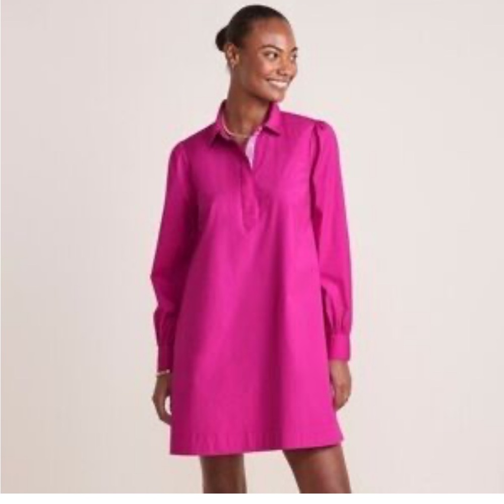 Vineyard Vines Fuchsia Button-Up shirt dress. Beautiful vibrant Raspberry color